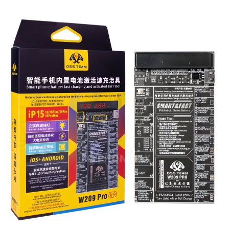 OSS TEAM W209 PRO V9 SMART PHONE BATTERY FAST CHARGING AND ACTIVATED 2IN1 TOOL