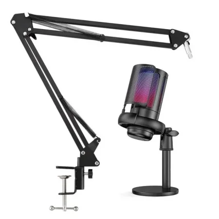 ME6S Microphone + Stand, USB condenser for PC with RGB backlight <br> <span class='text-color-warm'>سيتوفر قريباً</span>