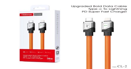 Tranyoo T-CL2 100W 36W 1.2M Data Cable <br> <span class='text-color-warm'>سيتوفر قريباً</span>