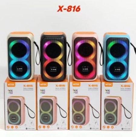X-816 Bluetooth Speaker <br> <span class='text-color-warm'>سيتوفر قريباً</span>