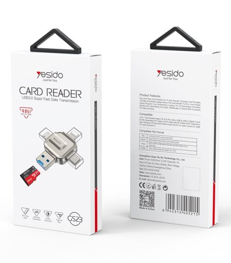 GS23 USB 4 in 1 Flash Memory Card Reader