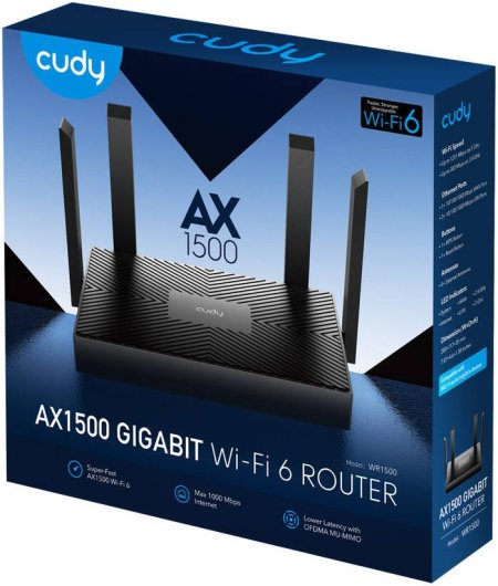 CUDY WR1500 AX1500 Gigabit Wi-Fi 6 Router