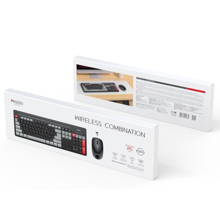 Yesido KB43 2.4G Wireless Keyboard Mouse Set <br> <span class='text-color-warm'>سيتوفر قريباً</span>
