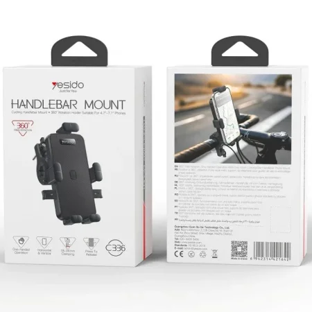 Yesido C336 Bicycle & Motorcycle Phone Holder <br> <span class='text-color-warm'>سيتوفر قريباً</span>