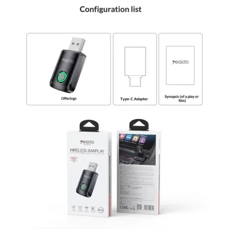 Yesido KM32 Wireless CarPlay <br> <span class='text-color-warm'>سيتوفر قريباً</span>