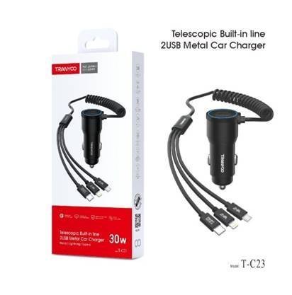 Tranyoo 30W Telescopic Car Charger-T-C23