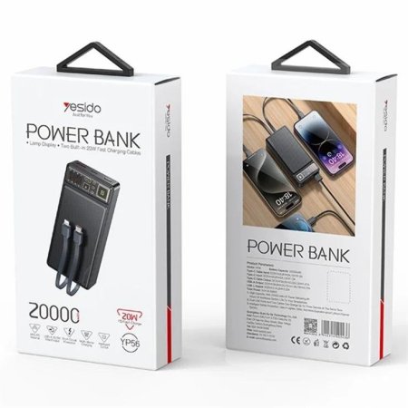 YP56 20000mAh Power Bank With Cable